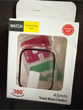 Tempered Glass 45mm Apple Watch Case - Clear
